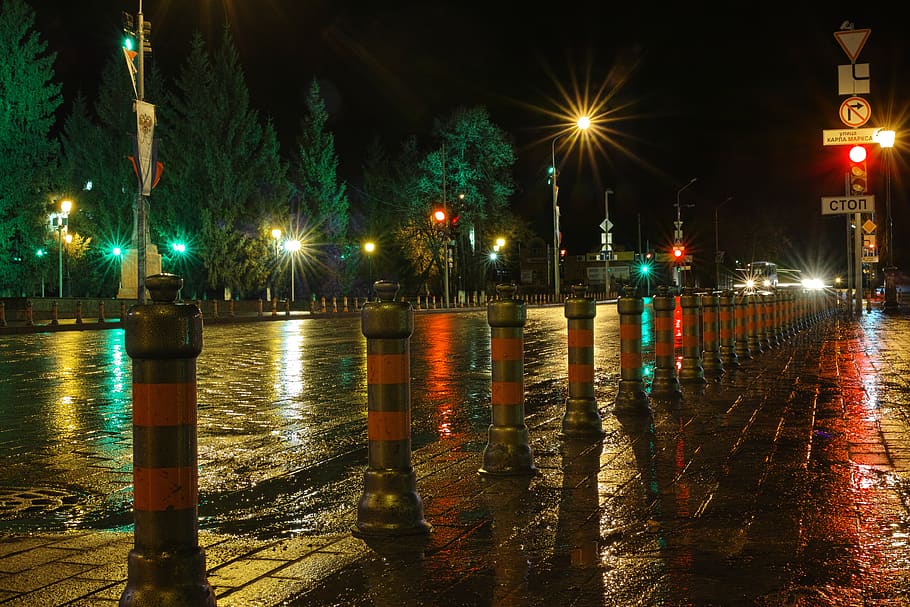 flare, light, path, lighting, town, urban, city, metropolis HD wallpaper