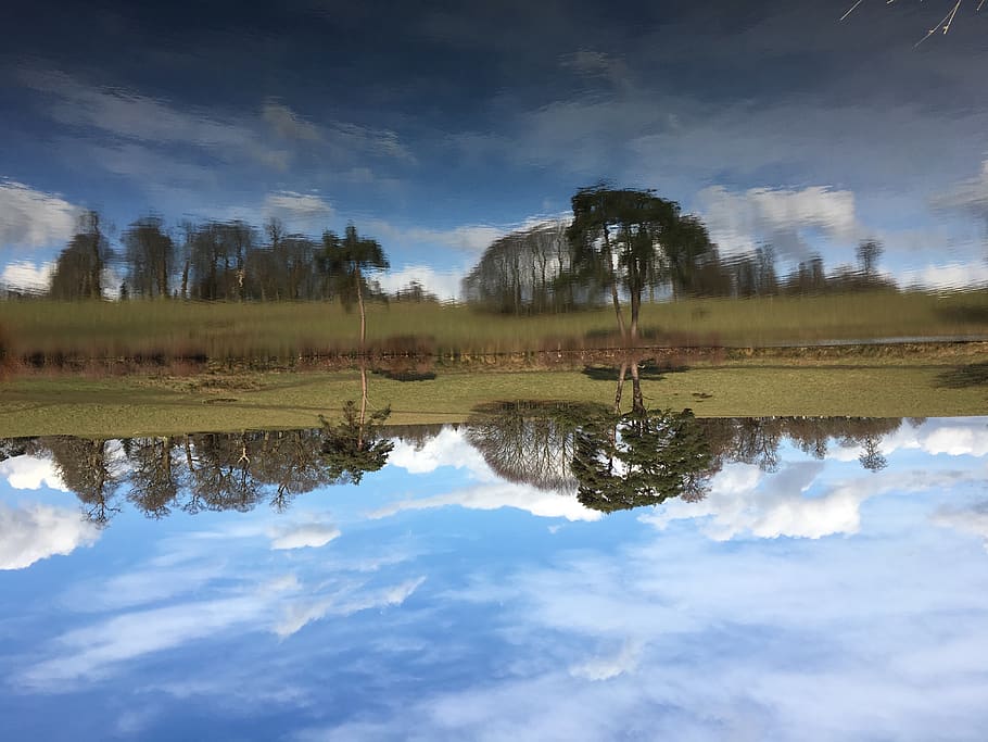 reflection, cloud - sky, water, lake, tranquility, scenics - nature HD wallpaper