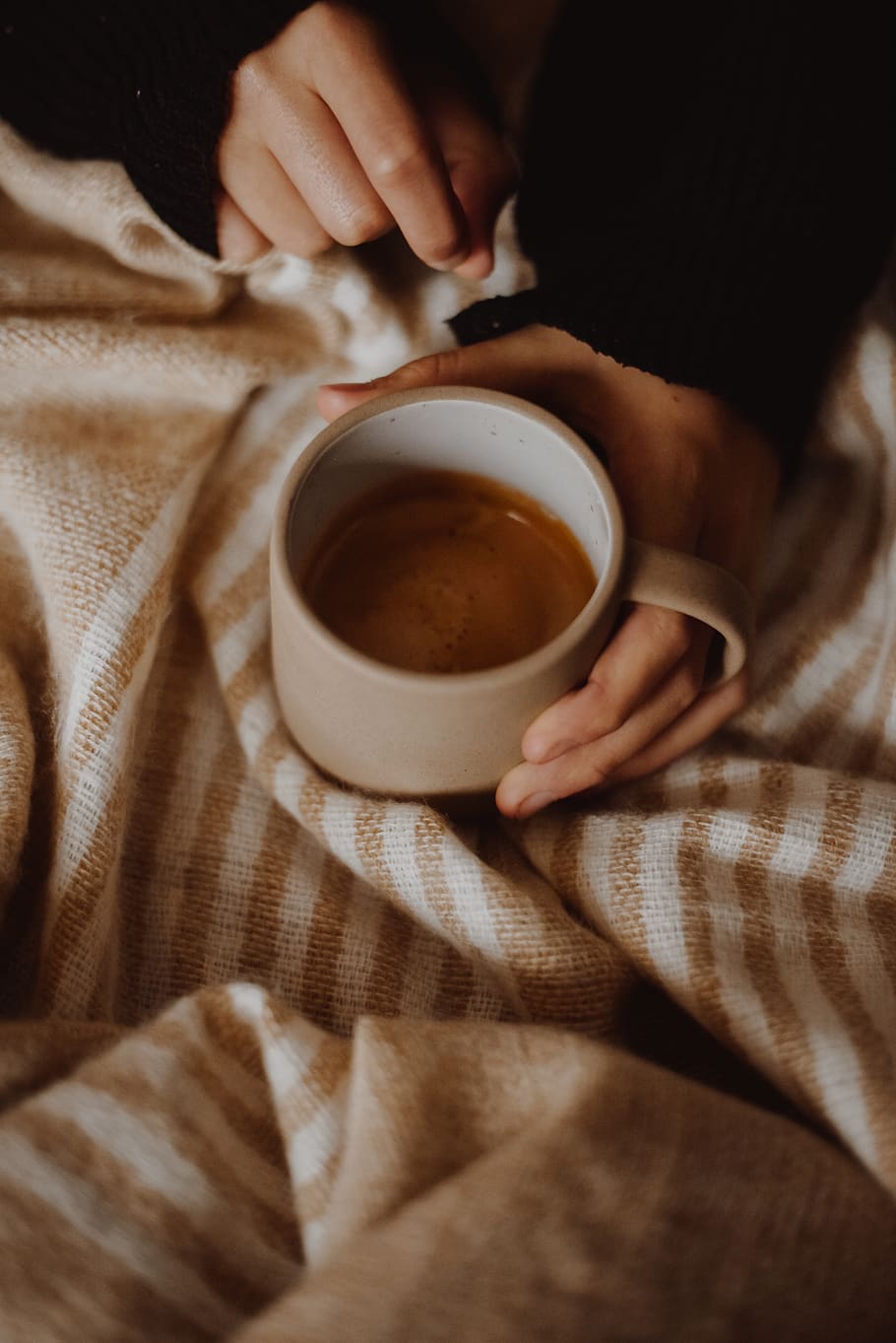 coffee in a brown mug, cup, drink, one person, food and drink HD wallpaper