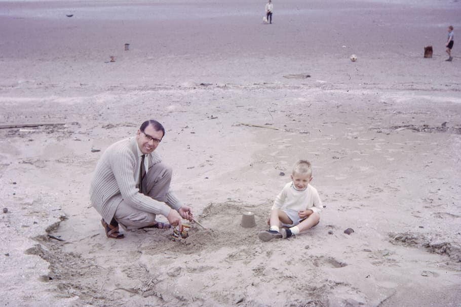 We were playing in the sand