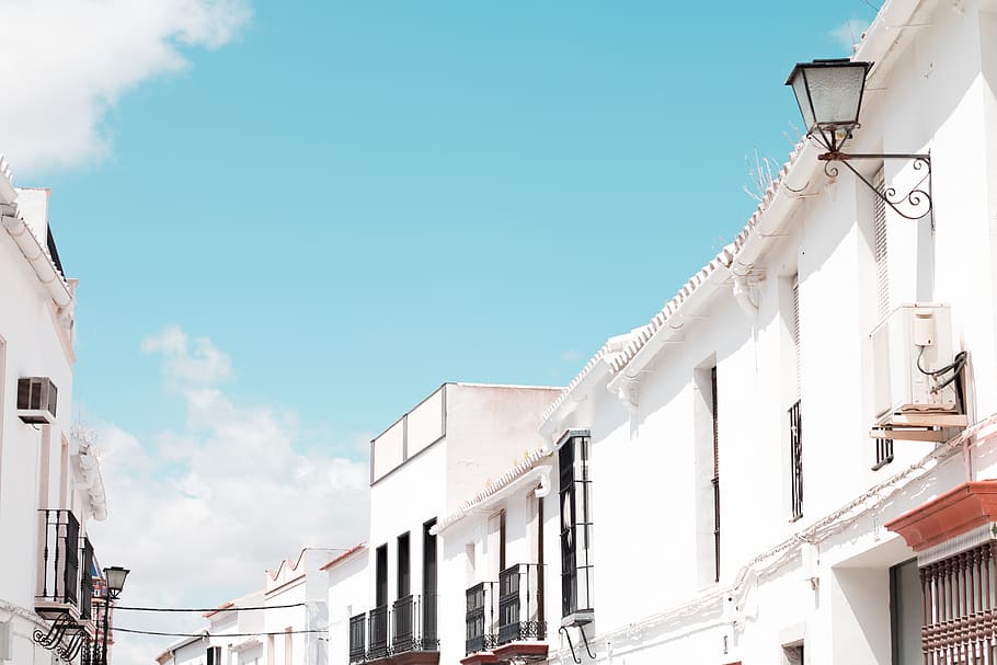 spain, el coronil, blue, white, streets, home, andalucia, houses HD wallpaper