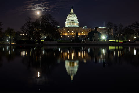 architecture, dome, building, lighting, washington, d.c., usa HD wallpaper