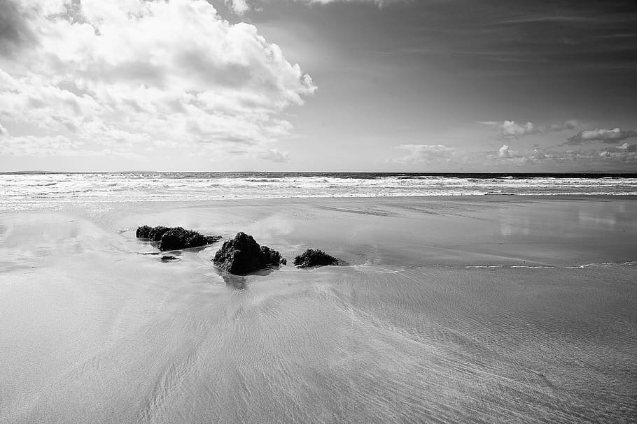 sea, atlantic, ocean, beach, water, coast, nature, surf, sky HD wallpaper