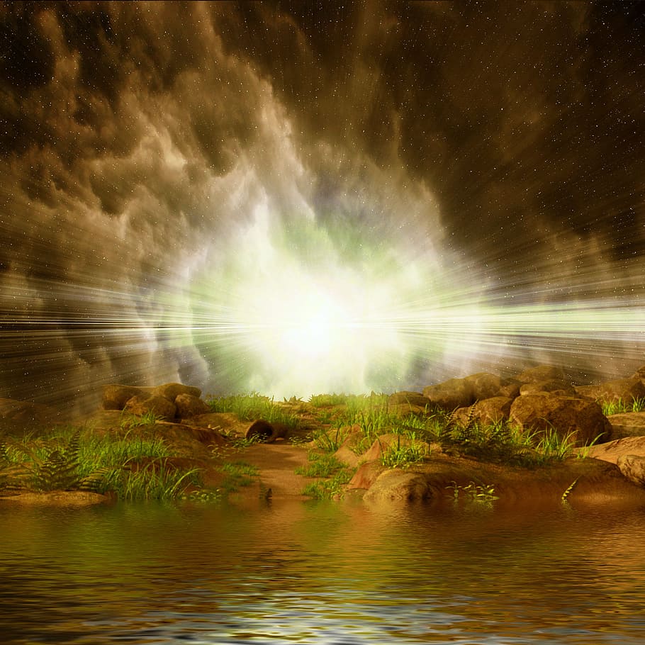 bright, light, landscape, water, waterfront, sky, nature, river HD wallpaper