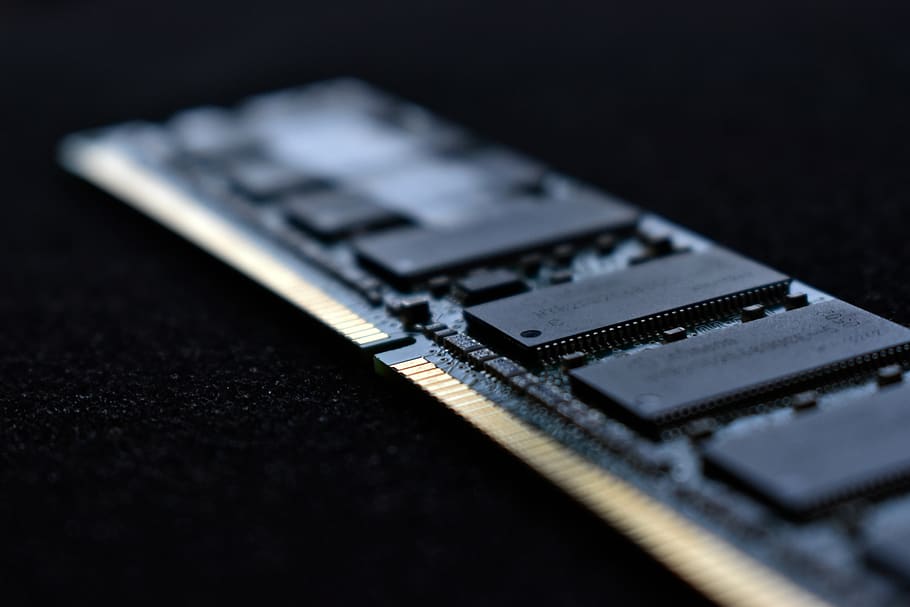 black RAM stick, hardware, electronics, computer hardware, grey HD wallpaper