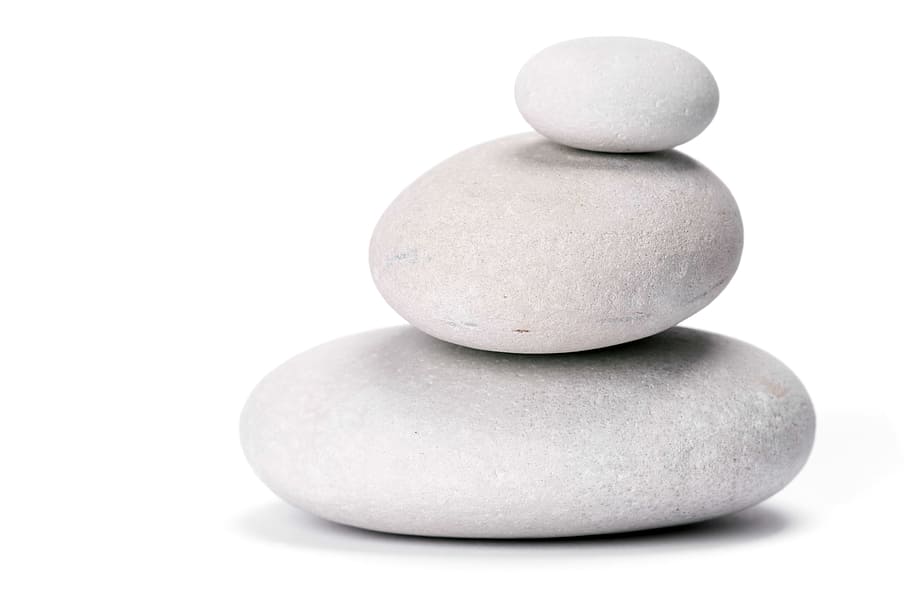 zen, stones, spa, meditating, arrangement, balance, cobblestone