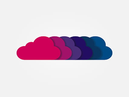 Digital Clouds in a Row, abstract, backdrop, background, banner HD wallpaper