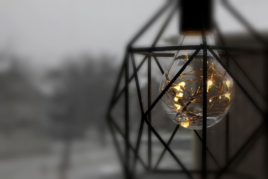 light, lightbulb, bokeh, lighting equipment, close-up, hanging HD wallpaper