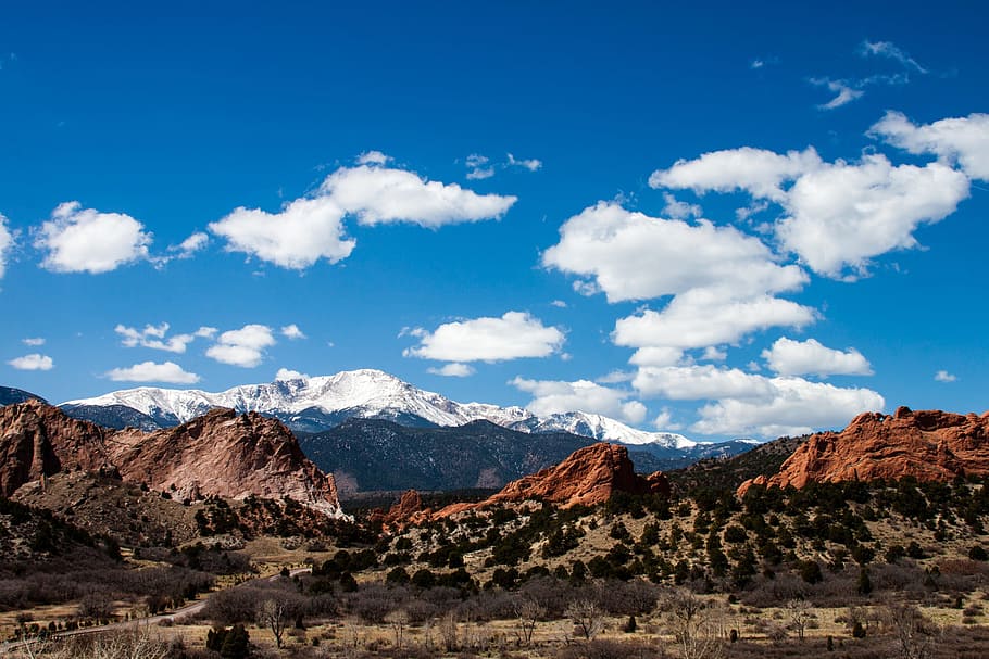 mountain, highland, blue, cloud, sky, summit, ridge, landscape HD wallpaper