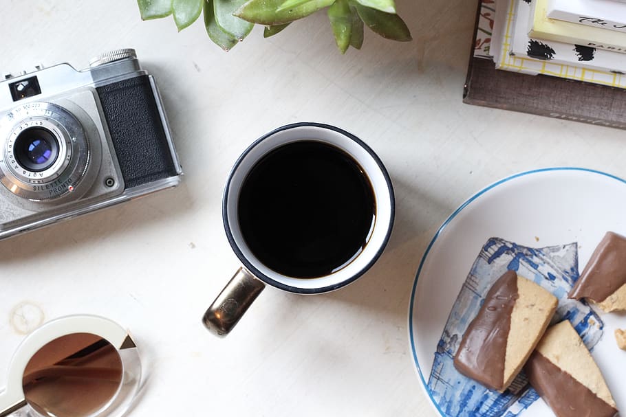electronics, camera, cup, coffee cup, pottery, food, beverage HD wallpaper
