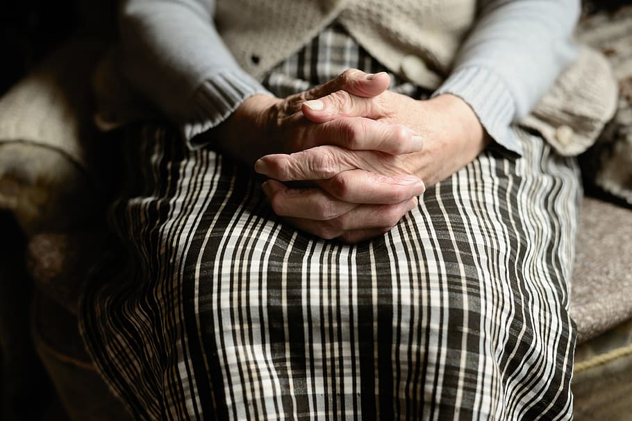 hands, human, old human, age, seniors, fold, skin, person, finger