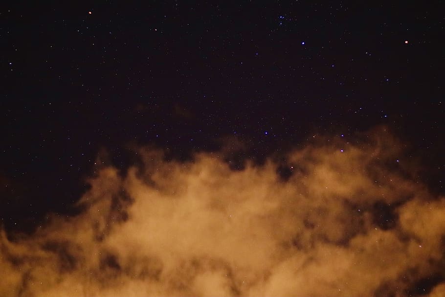 white cloud during night time, nature, outdoors, astronomy, space HD wallpaper