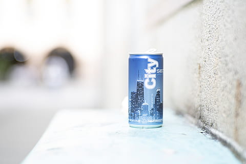 City can on surface, tin, spray can, beverage, drink, soda, outdoors HD wallpaper