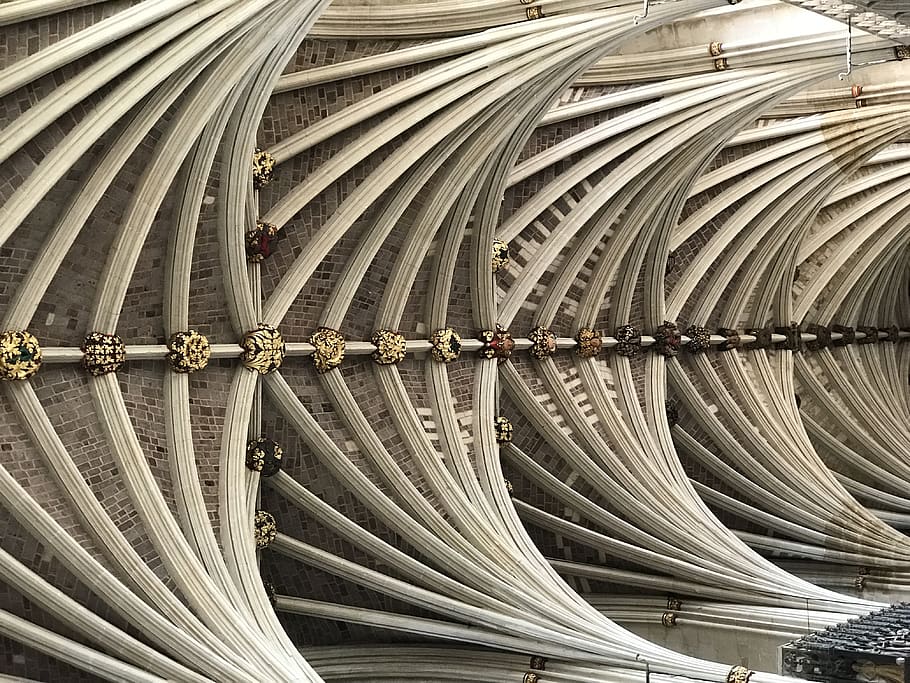 Hd Wallpaper United Kingdom Exeter Cathedral Ceiling Roses