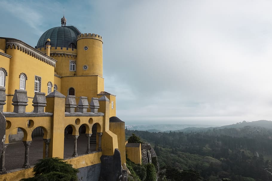 portugal, sintra, pena palace, journey, travel, explore, see, HD wallpaper