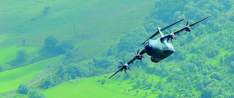 airbus, a400m, plane, airforce, transport, low level, aviation HD wallpaper