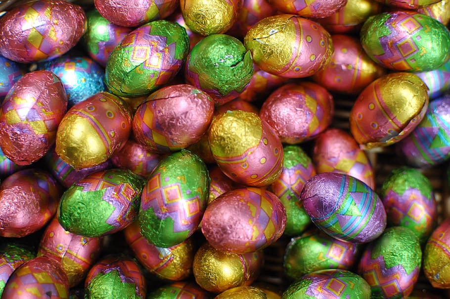 easter, easter eggs, chocolate, chocolate eggs, food, food and drink HD wallpaper