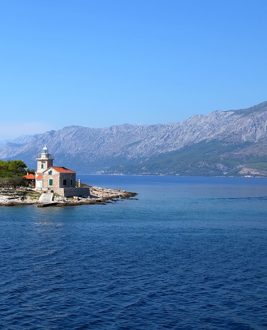 croatia, sućuraj, sucuraj leuchtturm, ocean, lighthouse, hvar, HD wallpaper
