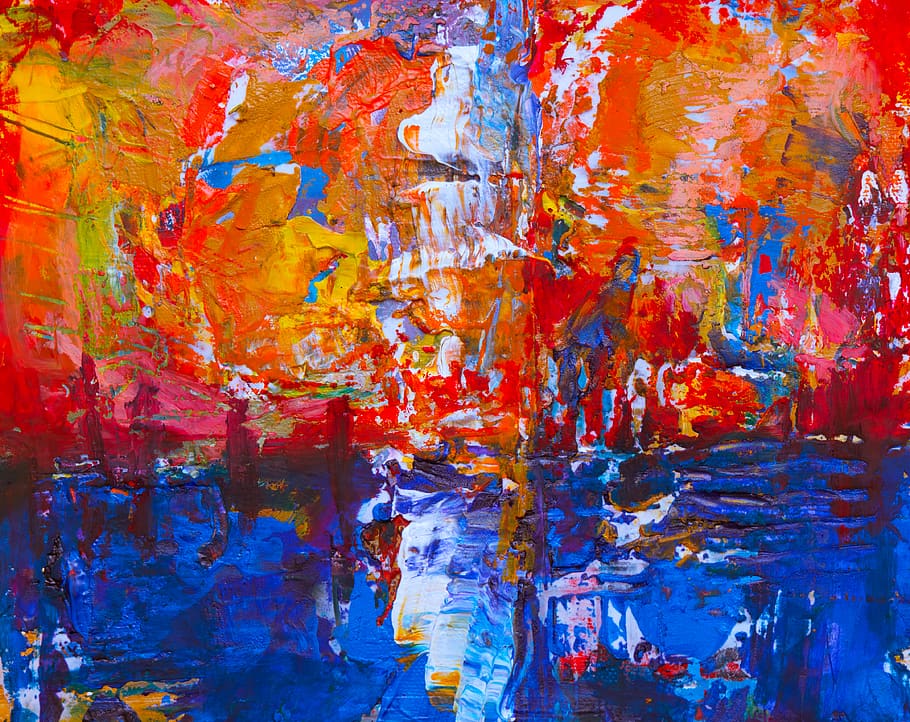 multicolored abstract painting, backgrounds, full frame, textured HD wallpaper