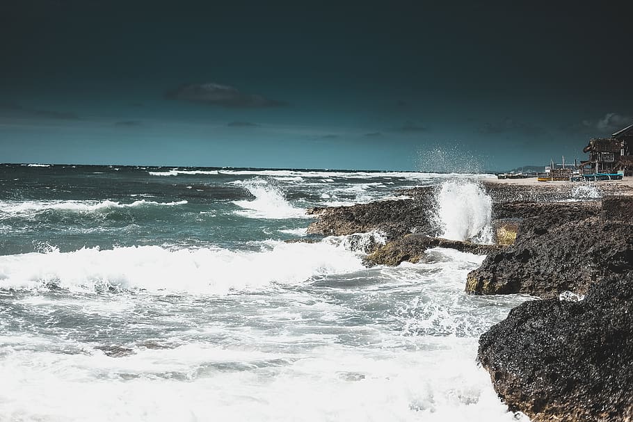 philippines, la union, waves, surf, sea, ocean, water, nature HD wallpaper