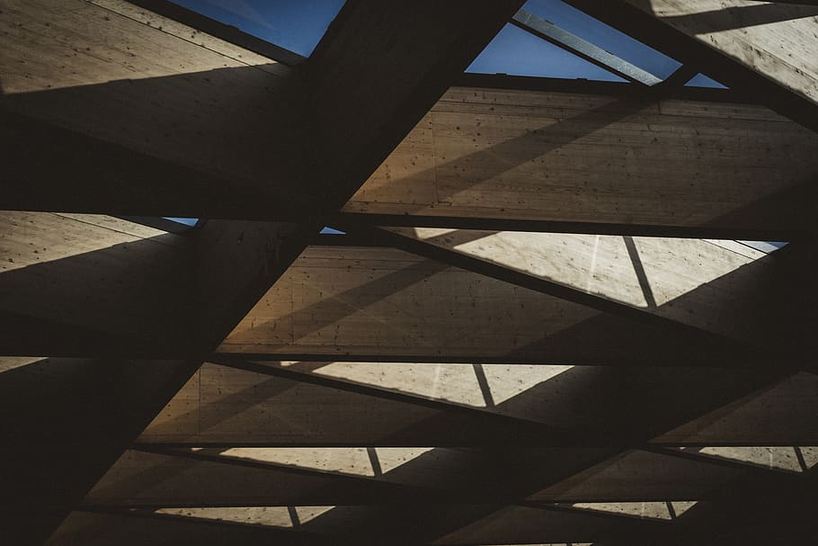 wooden columns, architecture, built structure, no people, pattern HD wallpaper