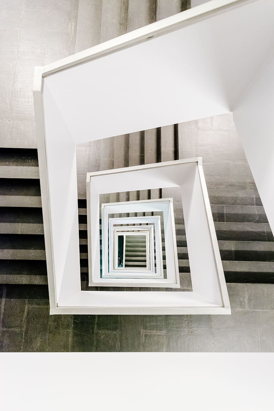 white spiral stairs, architecture, built structure, steps and staircases HD wallpaper