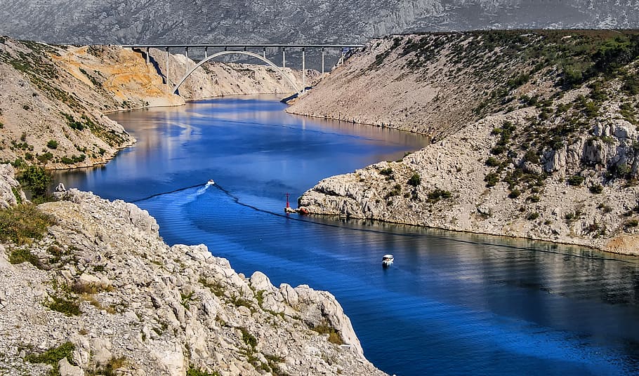zrmanja, river, blue, nature, water, summer, landscape, velebit, HD wallpaper