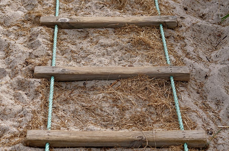 dune, sand, ladder, dry, hey, wood - material, no people, day HD wallpaper