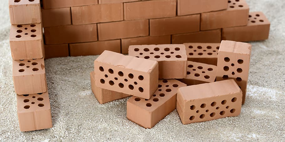 site, build, construction, construction work, brick, sound HD wallpaper