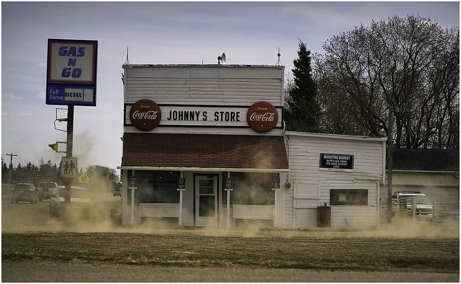 brown and white store, communication, sign, text, western script HD wallpaper