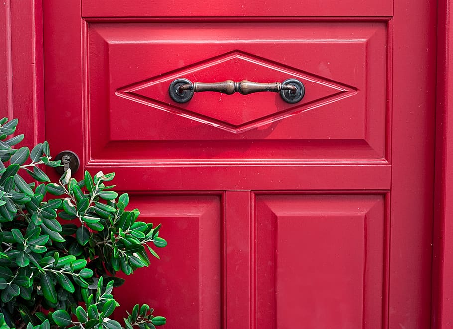 Photo of Red Door, architecture, design, doorway, entrance, exterior, HD wallpaper