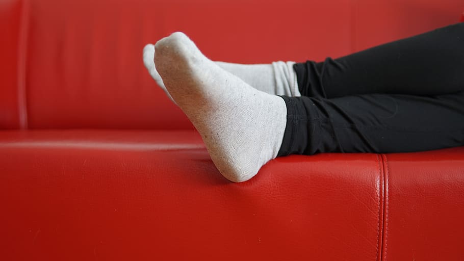 person wearing white socks, red, human body part, adult, human leg HD wallpaper