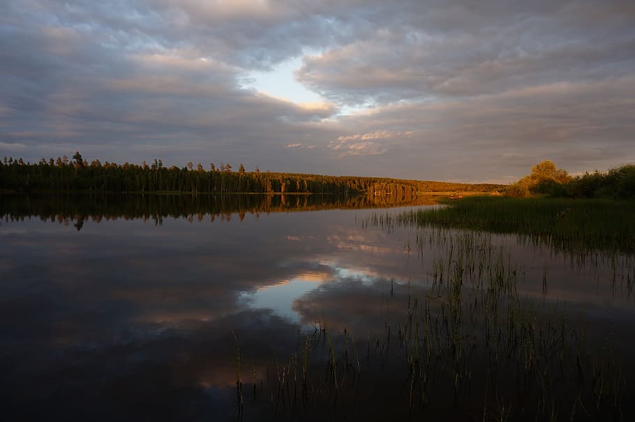twilight, sunset, clouds, romantic, evening, cloud - sky, reflection HD wallpaper