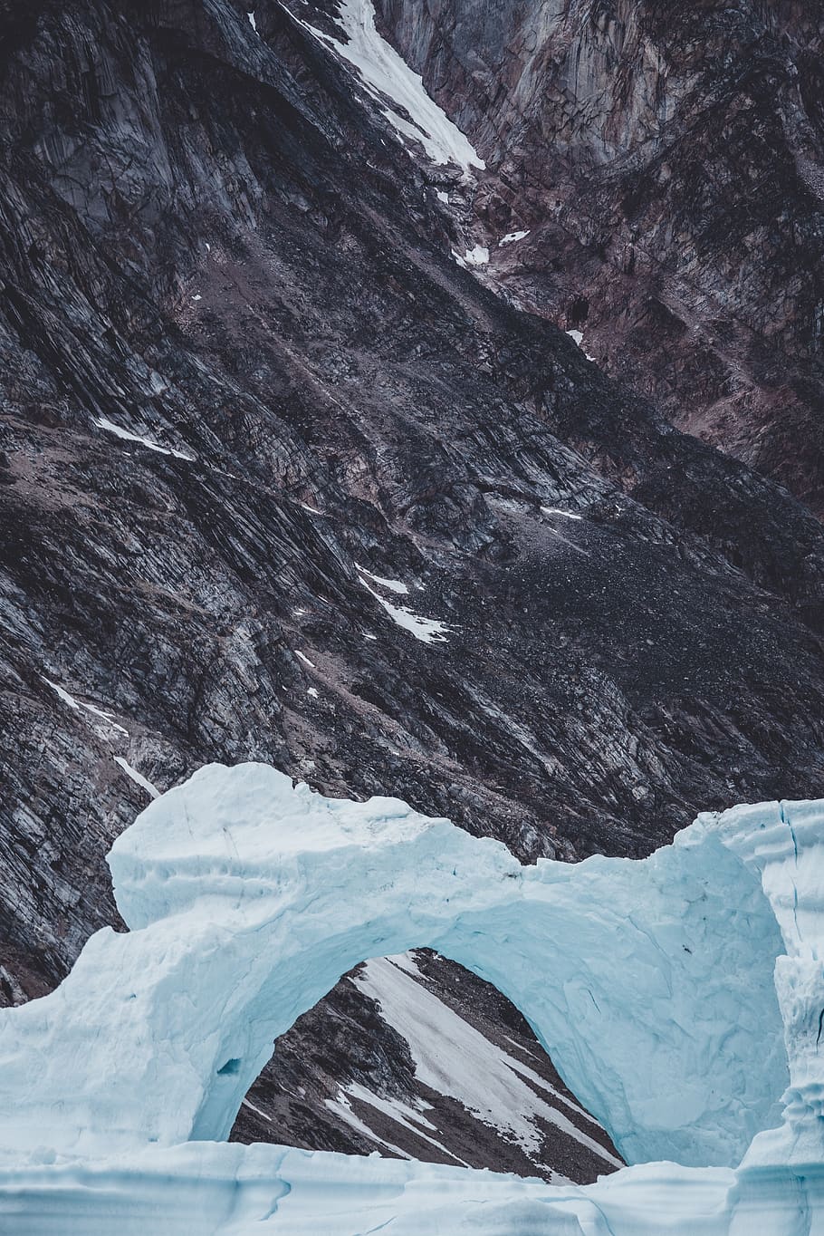 snow covered arc and mountain, outdoors, nature, ice, glacier HD wallpaper