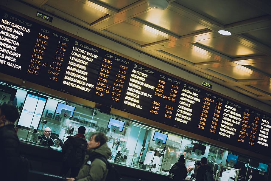 lighted destination board, group of people, indoors, men, real people HD wallpaper