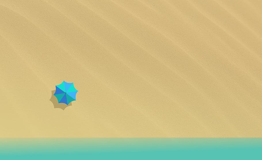 On the Beach Concept - With Copyspace, art, background, creation HD wallpaper