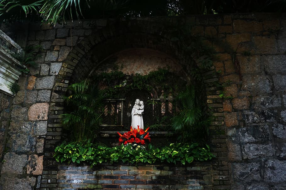 macau, monte fort, representation, human representation, architecture HD wallpaper