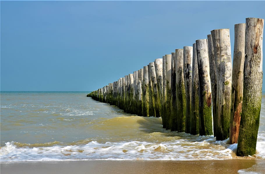 france, normandy, sky, water, sea, clear sky, land, nature HD wallpaper