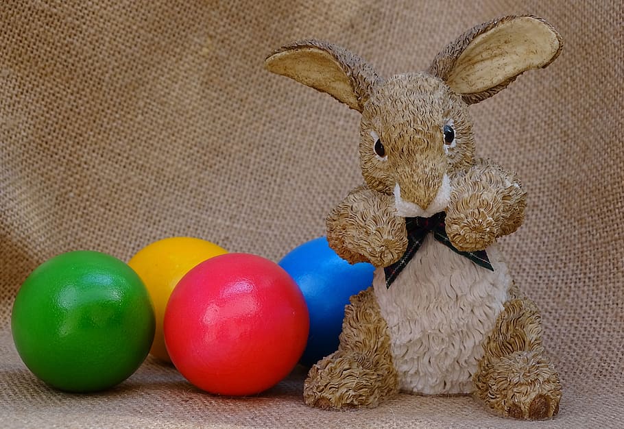 easter bunny, easter egg, hare, decoration, easter theme, easter decoration HD wallpaper