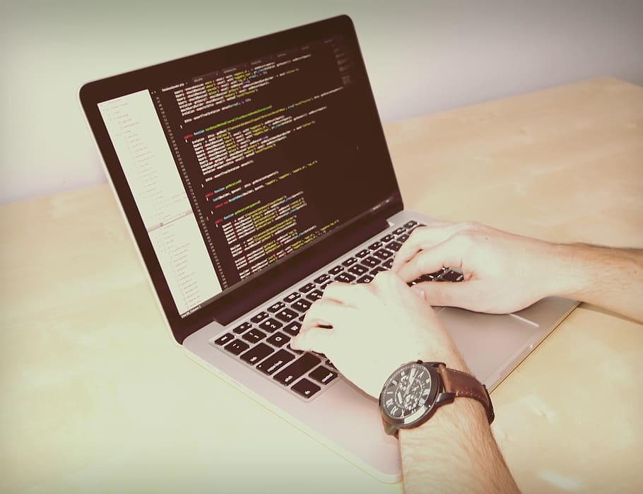 laptop, macbook, computer, technology, business, coding, programming HD wallpaper