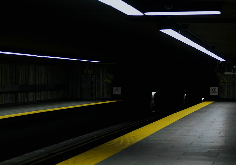 montreal, canada, subway, night, metro, empty, alone, light HD wallpaper