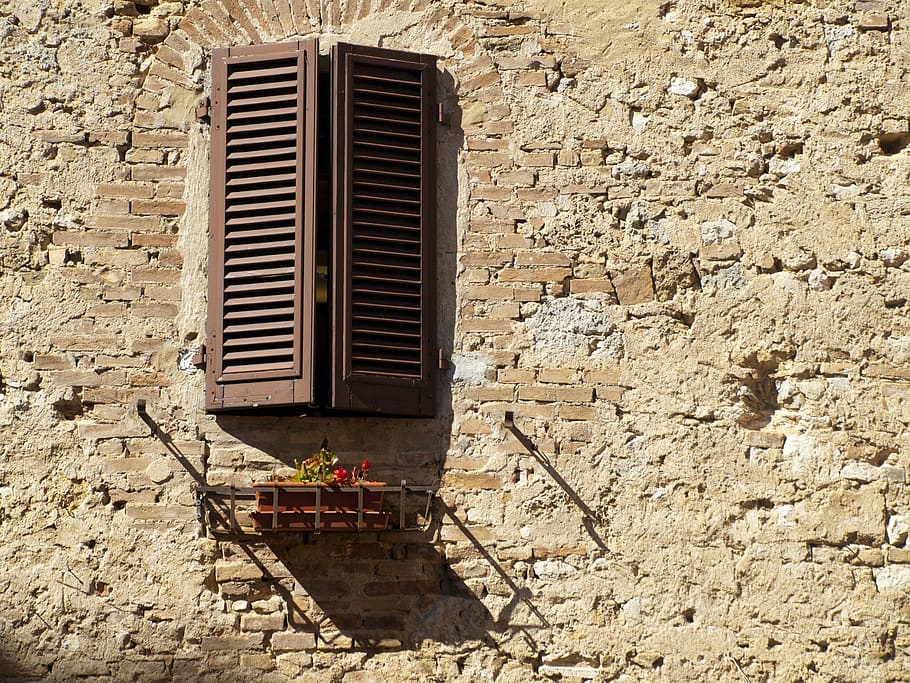 facade, brick, wall, window, masonry, old, stone wall, building HD wallpaper