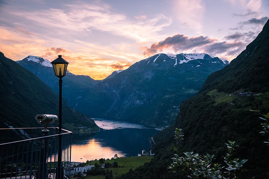 norway, geiranger, nature, viewpoint, fjord, mountains, valley