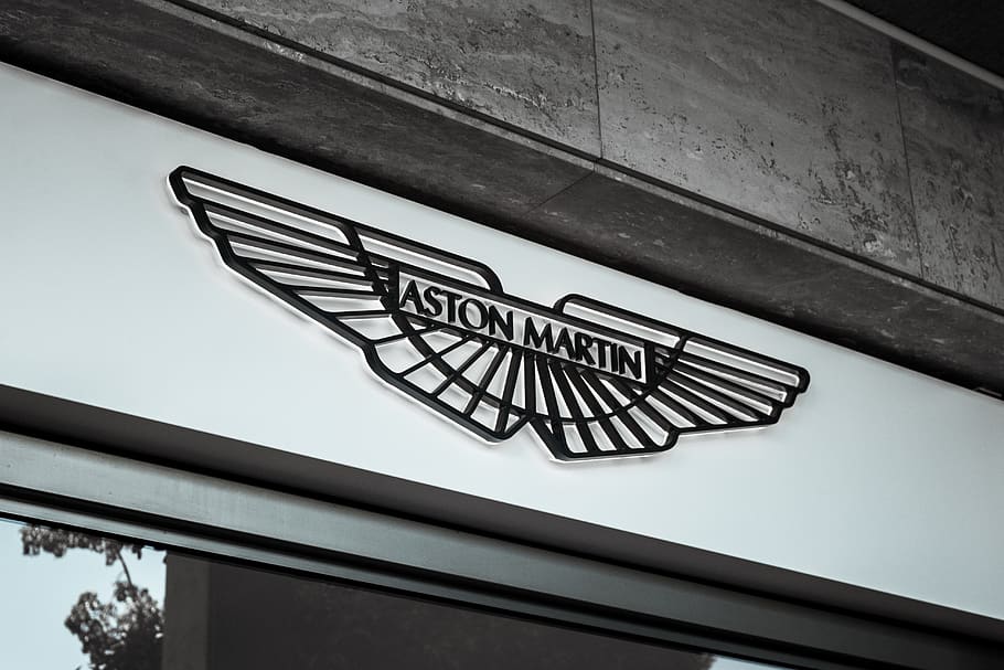 Aston Martin facade, communication, text, western script, sign HD wallpaper