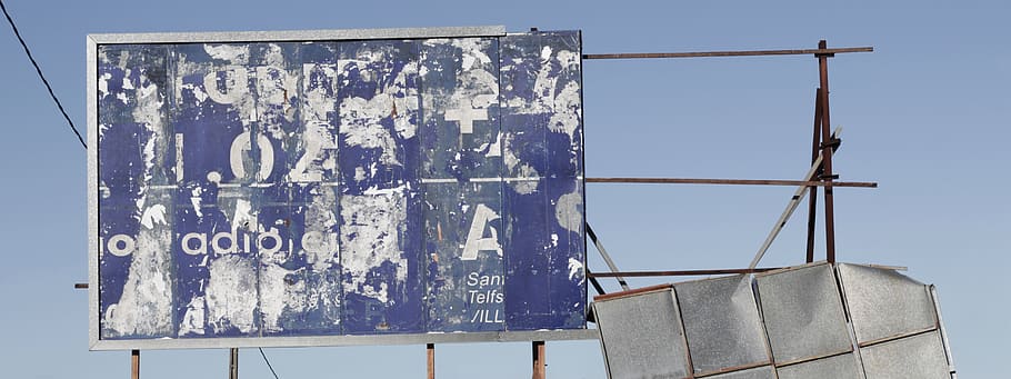 spain, a coruña, wind, billboard broken, billboard format HD wallpaper