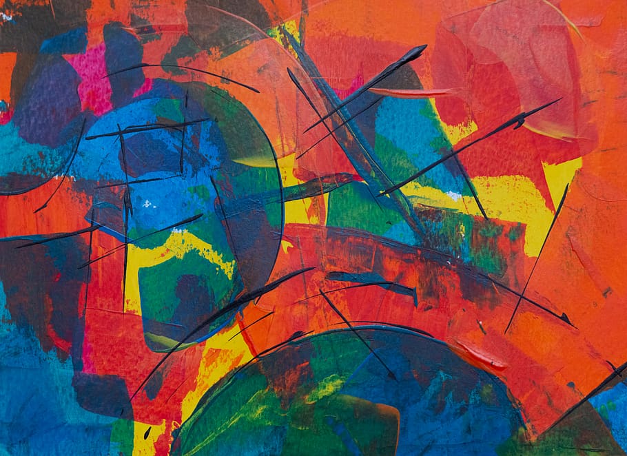 multicolored graffiti, modern art, painting, mural, abstract HD wallpaper
