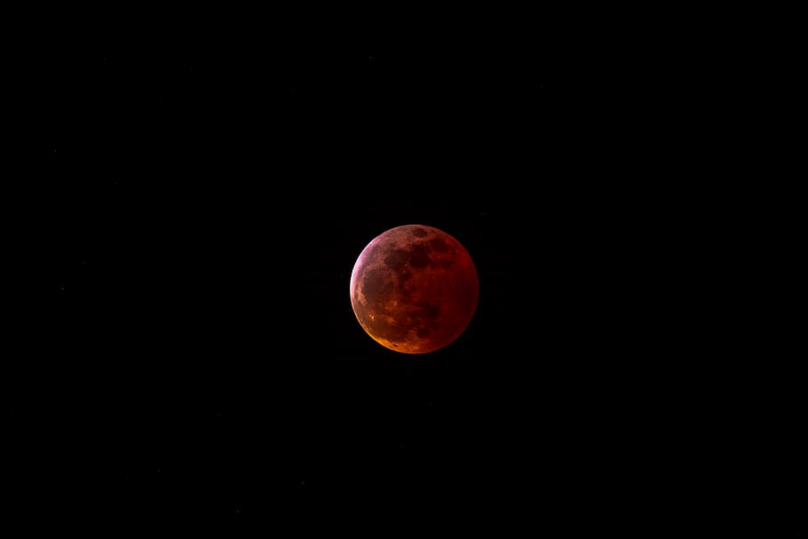 red full moon view, space, astronomy, sky, night, beauty in nature HD wallpaper