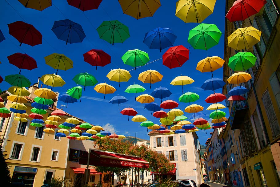 umbrella, canopy, outdoors, rural, nature, countryside, shelter HD wallpaper