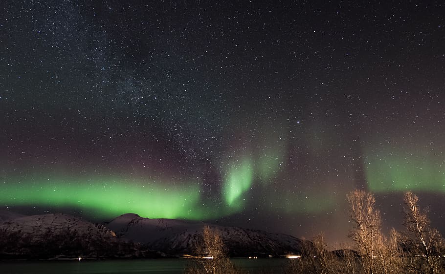 borealis sky, nature, outdoors, night, aurora, northern lights HD wallpaper