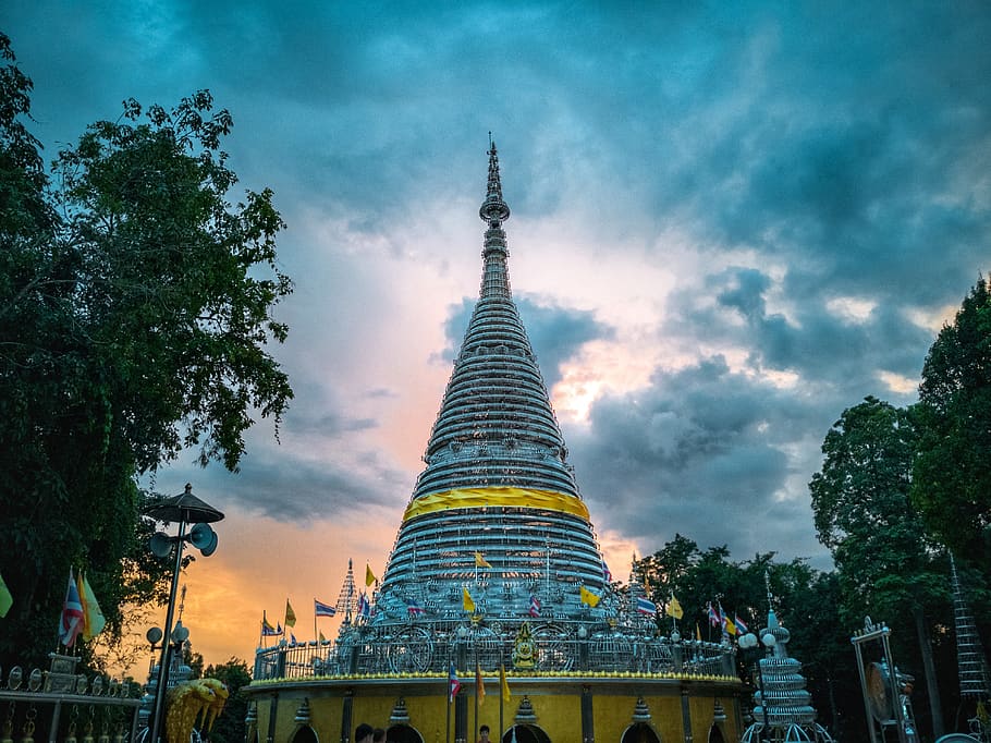 architecture, building, temple, tower, spire, steeple, shrine HD wallpaper